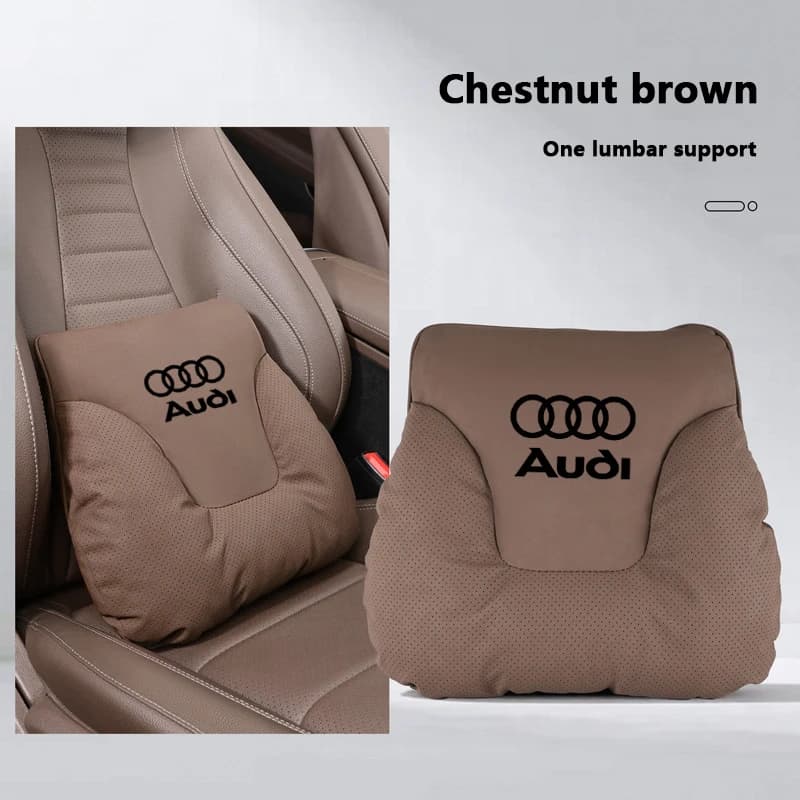 Cuscino Lombare in Velluto per Poggiatesta Audi, Design a Corno di Bue, Cuscino per il Collo per A3 A4L A5 A6L Q3 Q5 Q7, Accessori per Sedili