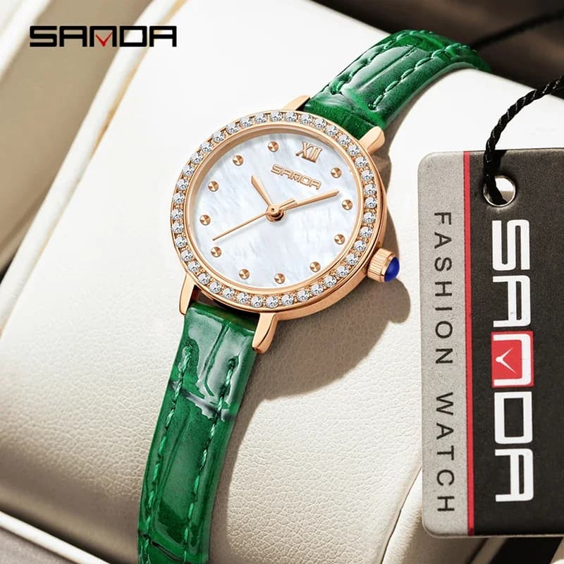SANDA orologio al quarzo da donna casual di nuova moda in lega compatto originale elegante orologio al quarzo di lusso impermeabile orologi da donna regalo