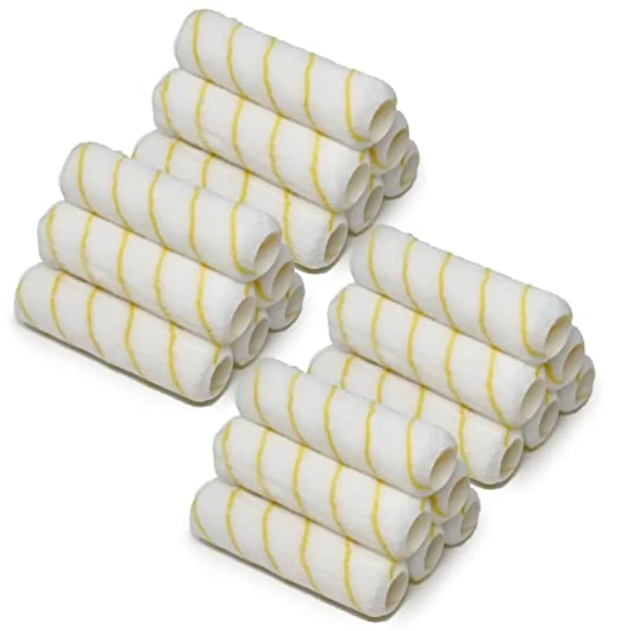 Allgala Coprirulli per Pittura, Confezione da 24, 9 Pollici, Senza Pelucchi, Coprirulli per Pittori con Pelo da 1/2 Pollice per Kit Rulli di Pittura
