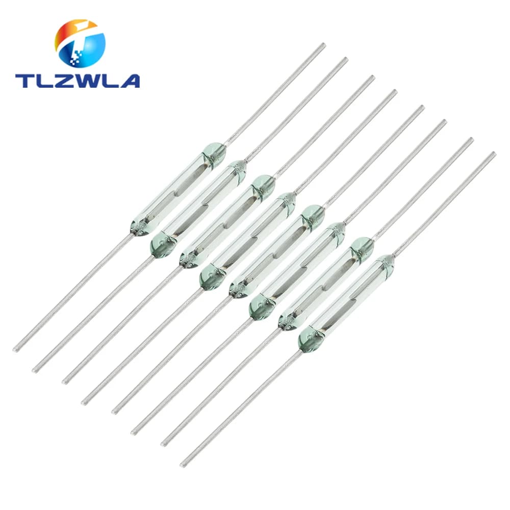 10 PZ MKA-14103 Cavi tono Vetro N/O SPST Interruttore Reed 10-15AT 2 x 14 mm A