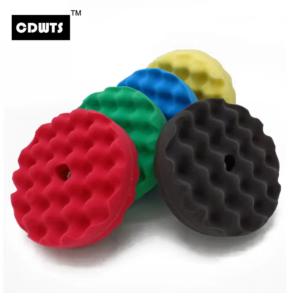CDWTS ruote lucidate in spugna a doppio lato da 8 pollici 195mm per lucidatura della carrozzeria tampone per lucidatura in schiuma Ultra-fine 6 colori tra cui scegliere