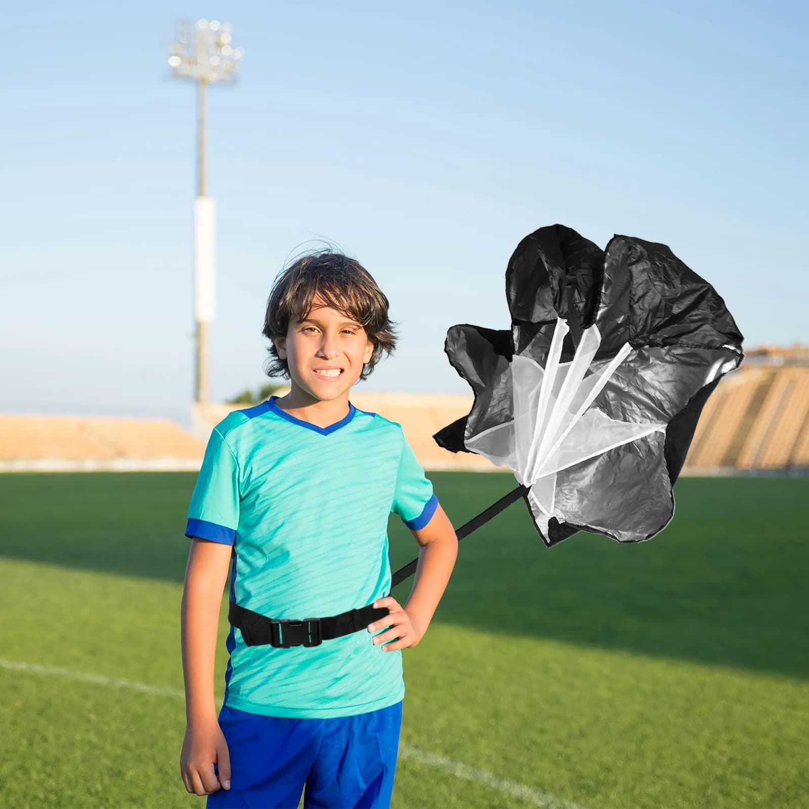 Speed Resistance Parachute with Independent Waist Belt for Running Sprinting Football Training Enhanced Drag Strength Endurance