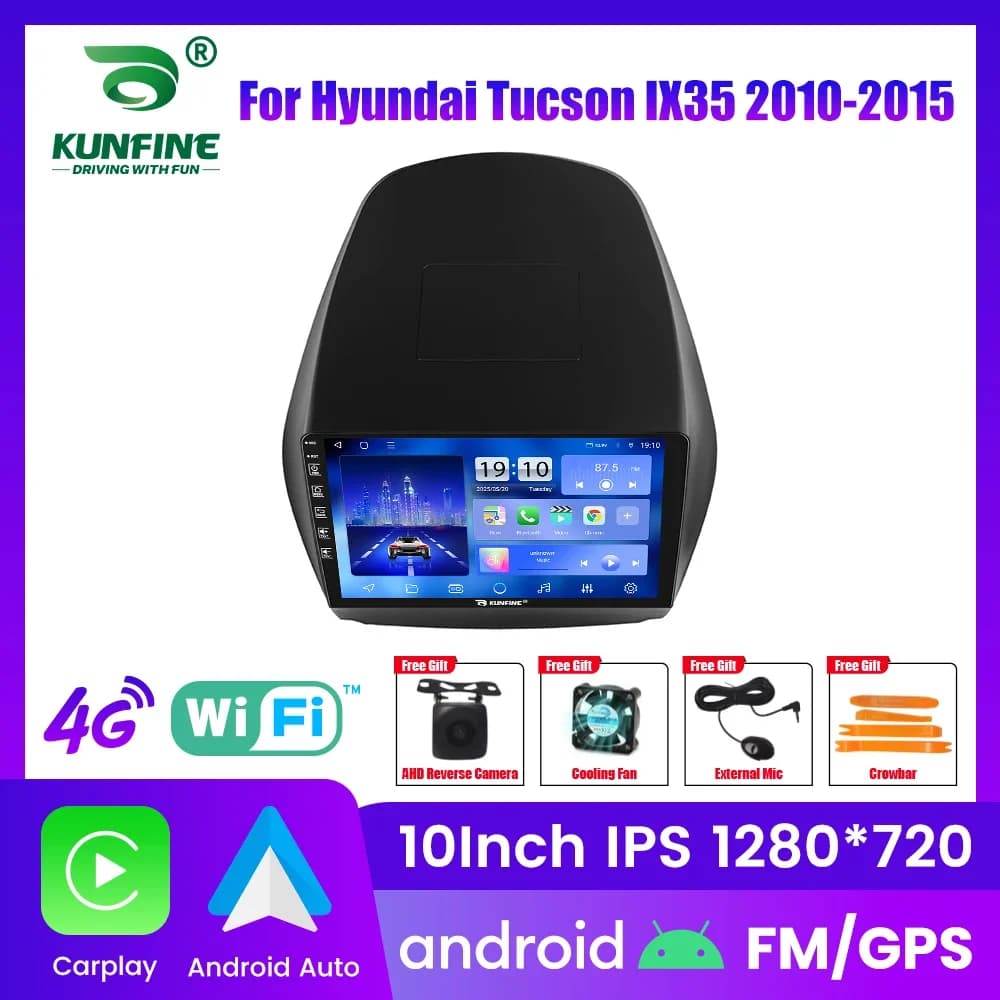 10.33 "Android Autoradio Per Hyundai Tucson Ix35 2010-2015 Navigazione GPS Lettore Video Multimediale Carplay Android Auto Stereo