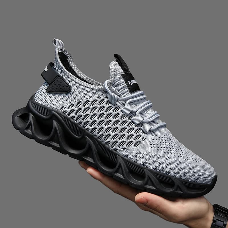Scarpe da uomo alla moda per esterni Scarpe da ginnastica classiche traspiranti da corsa Scarpe comode in rete Slip on Scarpe da passeggio Tenis Masculino
