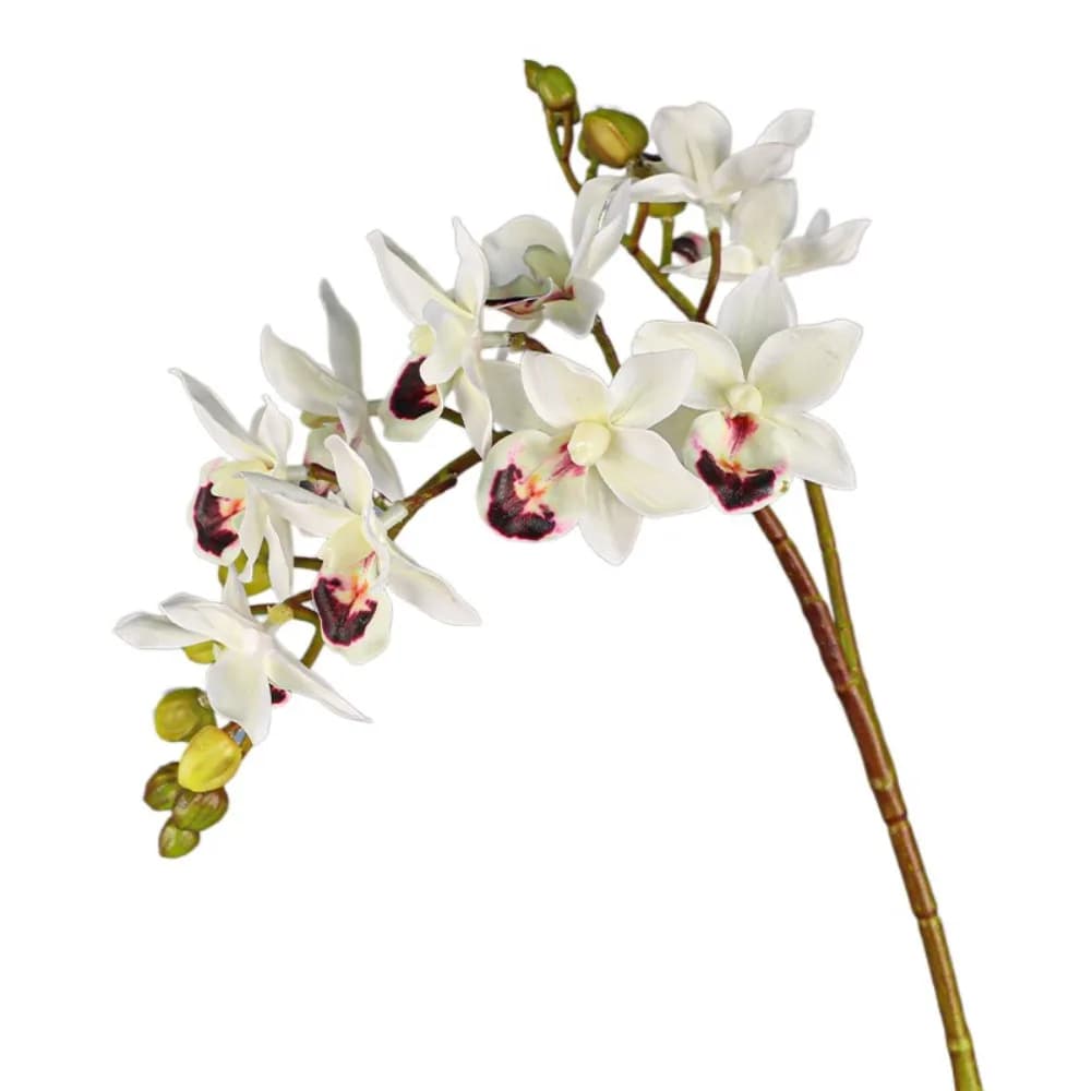 Fai-da-Te Vasi Decoration: 2 Artificial Phalaenopsis Rams, Realistic Fin Tatto Flowers, Simulated Plant Hand-made for Weddings and Home