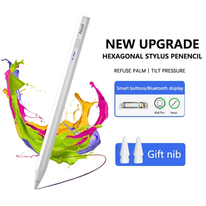 Stylus for iPad Mini A17 Pro 2024 Active Pen for iPad A16 Palm Rejection Pencil Compatible for iPad Air M4 M3 M2 Pro 11 12.9 13