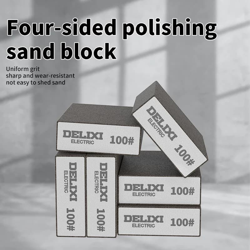 Set da 3/6 Pezzi di Spugne Abrasive Lavabili per Pulizia Pareti, Spazzole per Smerigliatura, Blocchi per Lucidatura e Rimozione Ruggine su Legno, Metallo e Mattoni, Grana 36 - 600 #