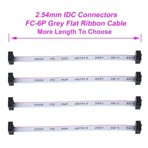Cavo di prolunga IDE a 6 pin, femmina a femmina, 30 cm, kit da 5 pezzi per Arduino fai da te e cablaggio elettronico