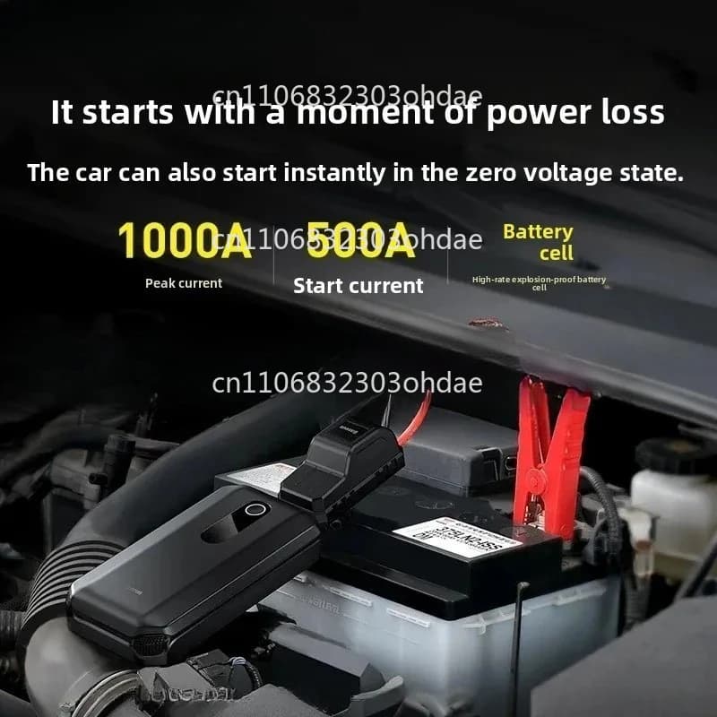 Avviatore di Emergenza per Auto 20000mAh, Power Bank 2000A, Caricabatterie Auto 10000mAh, Dispositivo di Avviamento di Emergenza