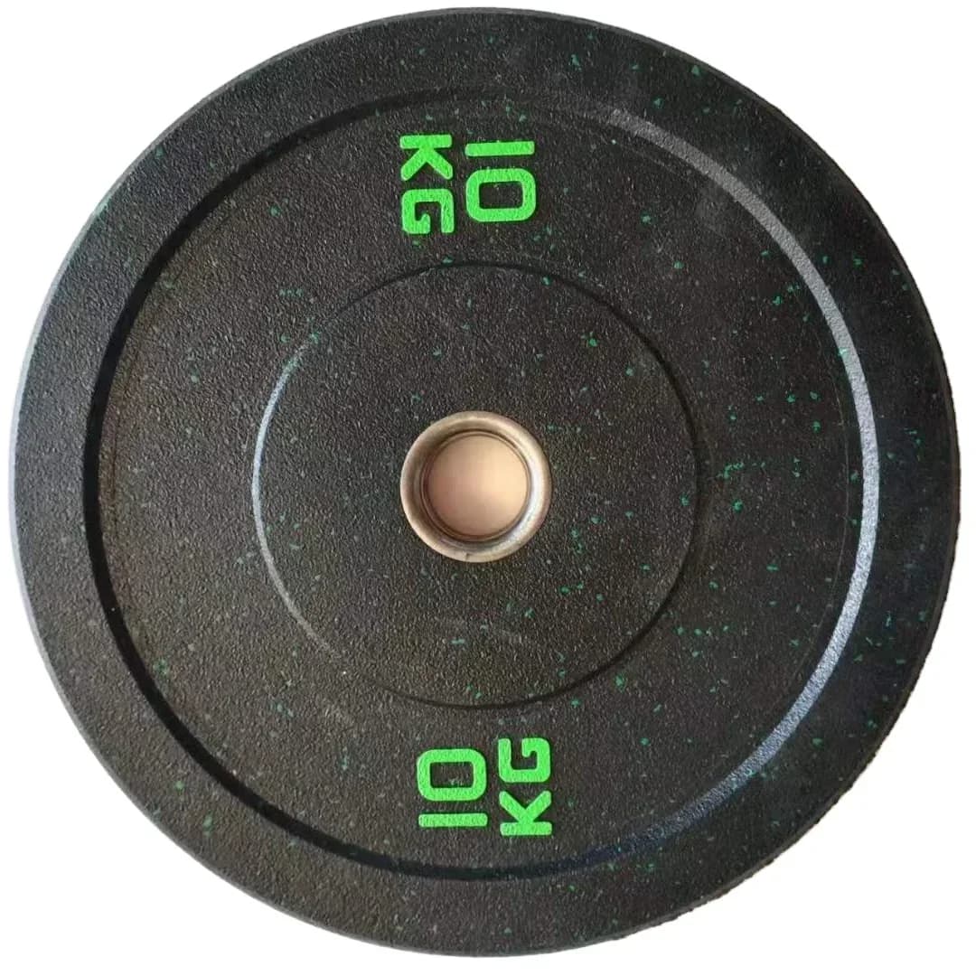 Dischi per bilanciere da palestra commerciali / Piastre di pesi in gomma antiurto Hi-Temp con macchie colorate