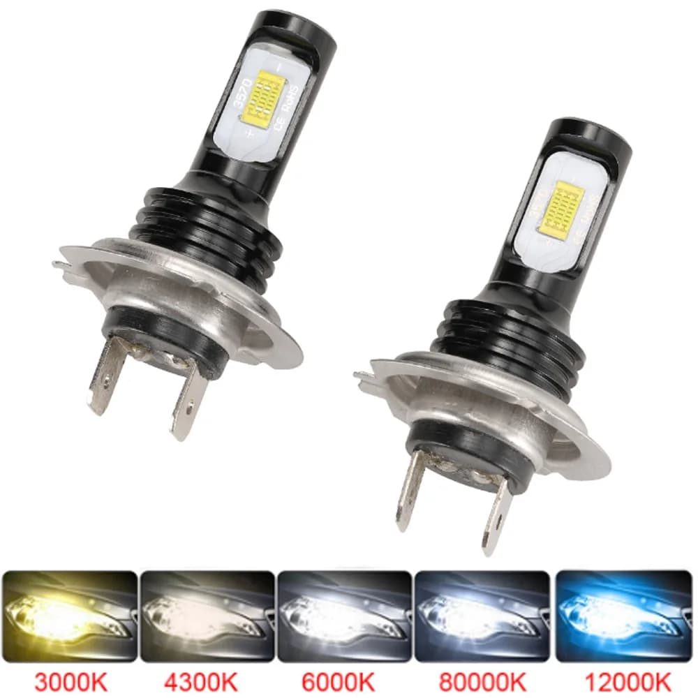 2 pezzi H4 H7 H1 LED CSP lampadine per fari auto 3000K 6000K PSX24W 9005 HB3 9006 HB4 H8 H1 H3 luci automatiche guida automobilistica fendinebbia