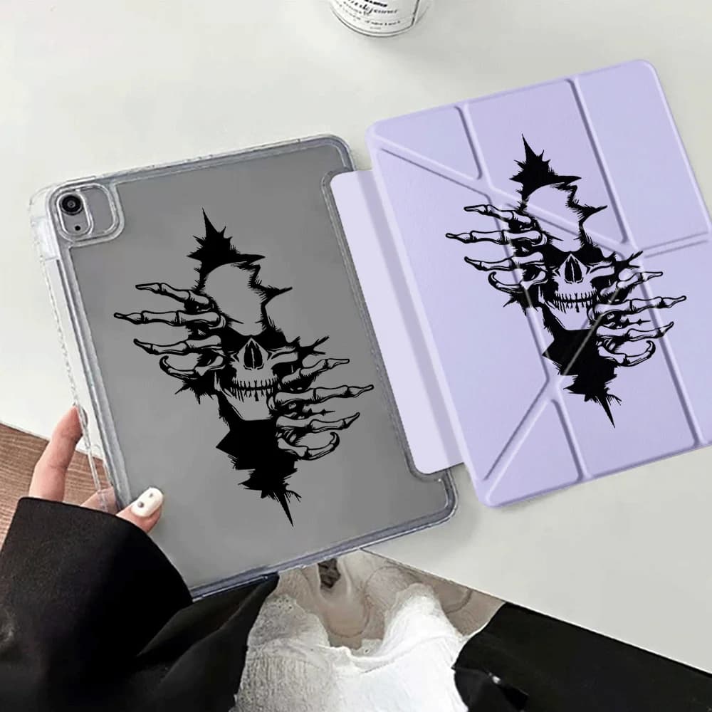 Custodia Creativa Effetto Scheletro per iPad Air 4 5 M3 M2 1 2 M4 11 pollici Mini 6 7 Pro 11a 10a 9a 8a 7a 12.9 pollici Pro 2025