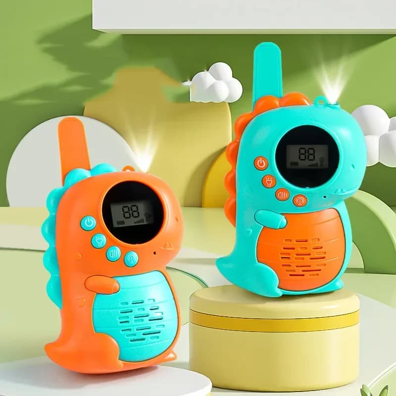 Walkie Talkie simpatico giocattolo portatile per bambini dinosauro all'aperto a lungo raggio Wireless 3KM chiamata giocattolo elettronico interattivo regalo per bambini