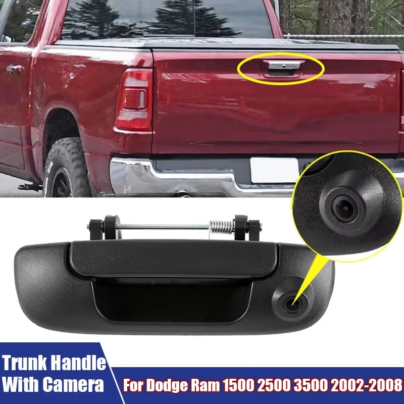 Accessori Auto: Maniglia del Bagagliaio con Telecamera Grandangolare per Retromarcia, Compatibile con Dodge Ram 1500 2500 3500 2002-2008, Parti di Ricambio Esterne
