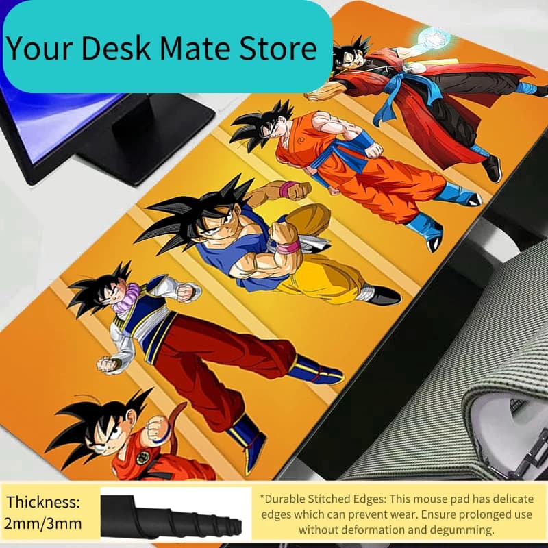 Tappetino per mouse Dragon Ball Z DBZ Kawaii Accessori da gioco Tastiera per computer PC Tappetino da scrivania per giocatori Alfombrilla Xxl Mousepad Durevole