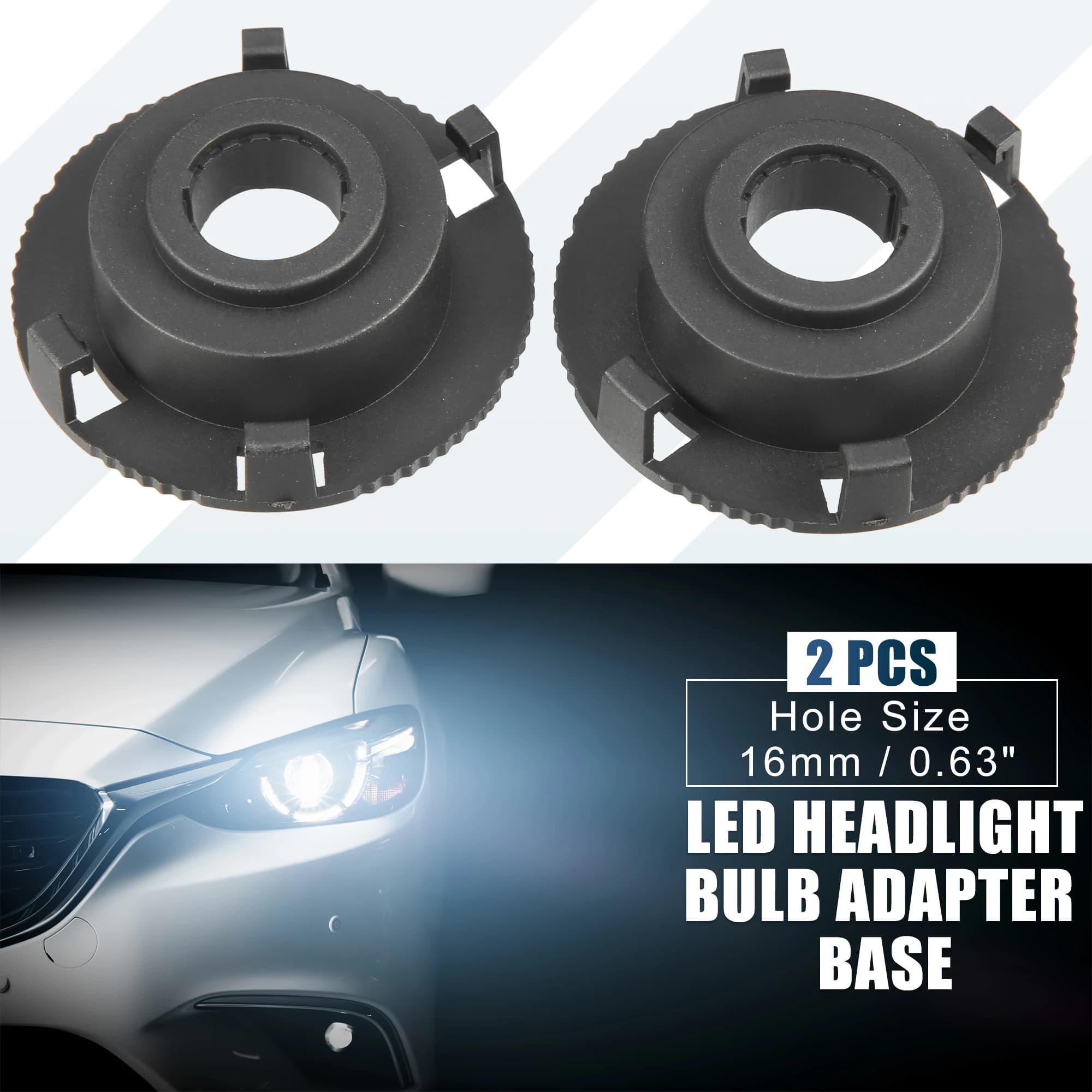 X Autohaux H7 LED lampholder socket adapter Base holders Clip for Hyundai Tucson Ioniq Elantra GT for Kia Sedona EX