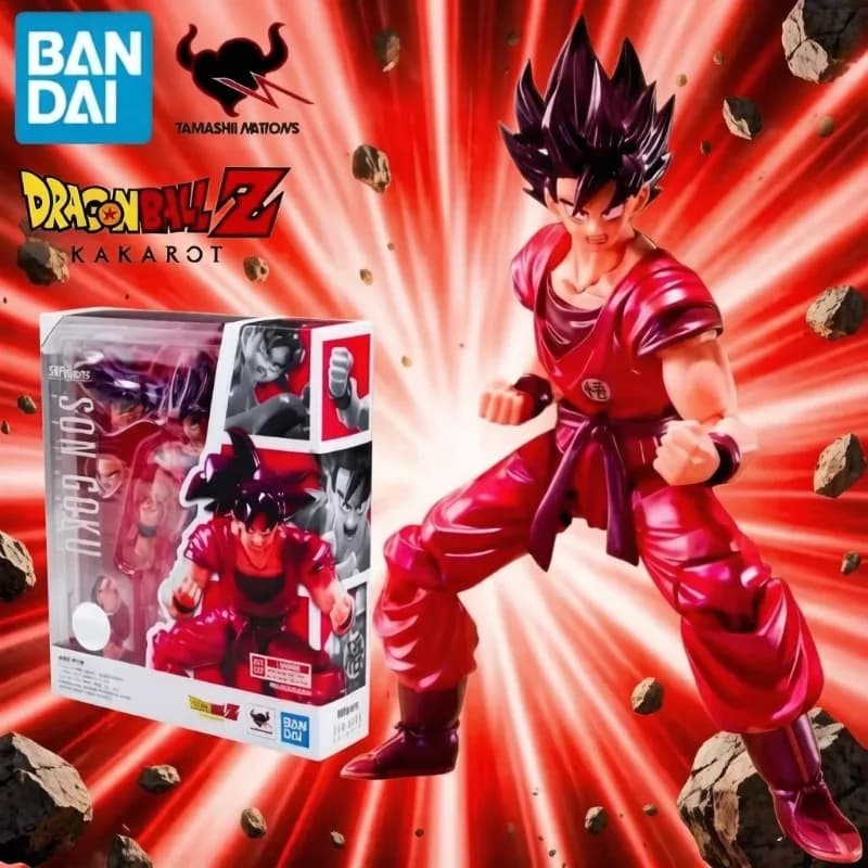 Spot Original Bandai S.H.Figuarts Dragon Ball Frieza Chapter Kaioken Sun GoKu Action Figure Collection Model Toys Gifts