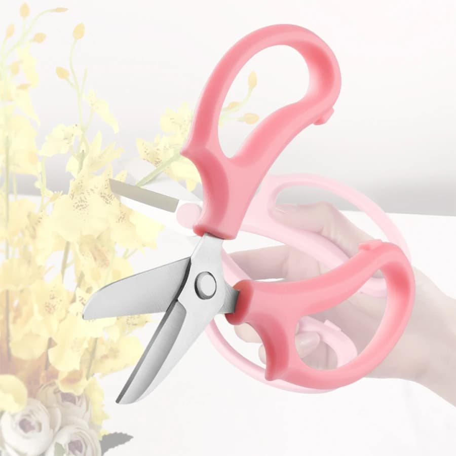 Stainless steel floral scissors pruning shears for pink flowers Edit to save labor Hand tools for gardening in pot