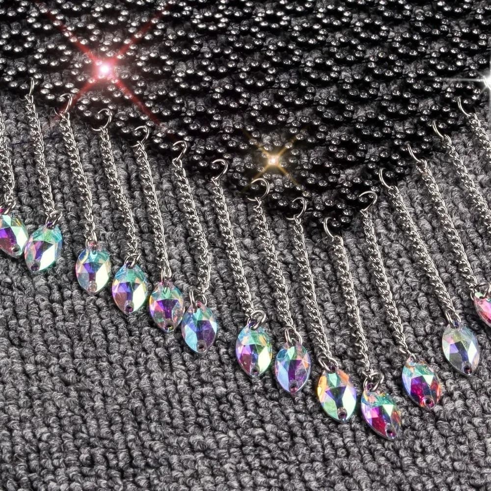 Maschera da Pesca Riutilizzabile con Strass, Copriviso Scintillante, Maschera Traforata con Nappe per Matrimoni