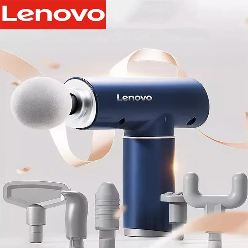 Lenovo Fascia Gun Muscle Massager 6 teste 5 marce Mini Professional Deep Muscle relax Fascia Gun applicabile a tutto il corpo