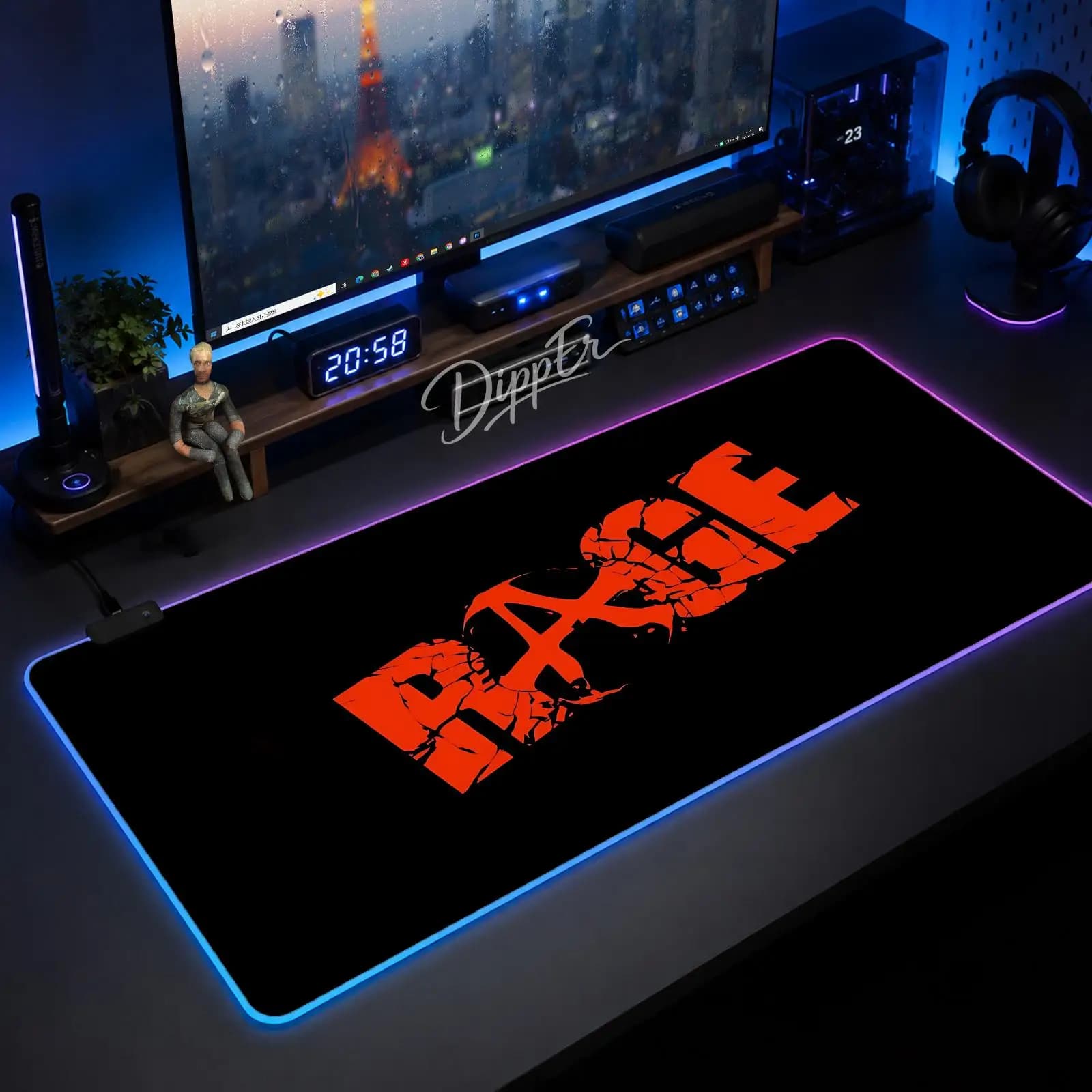 A-Rage 2 Mouse Pad Large Size LED Glowing Table Pad XXL Gaming Non-slip Rubber Mat With Backlight