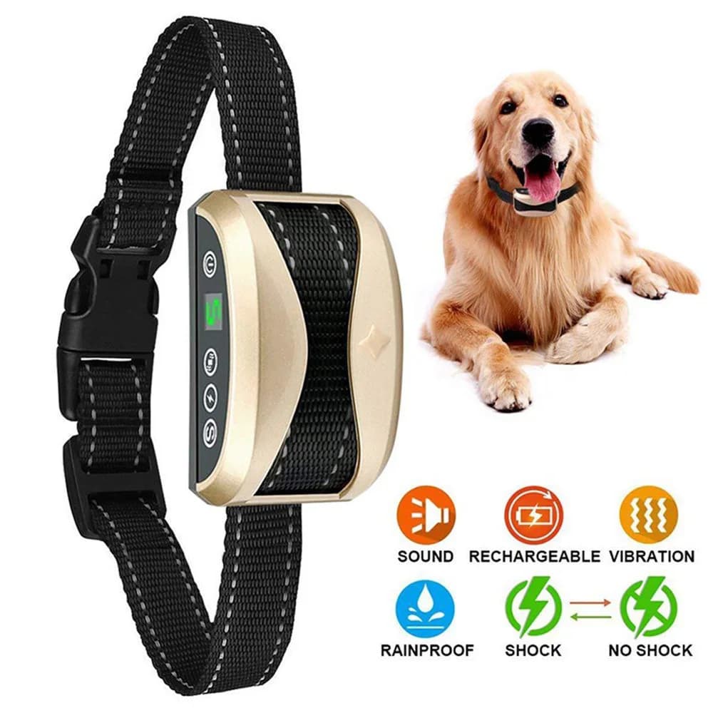 Collare per cani Collare antiabbaio Accessori per addestramento per cani Collari antiabbaio ricaricabili impermeabili per addestramento cani