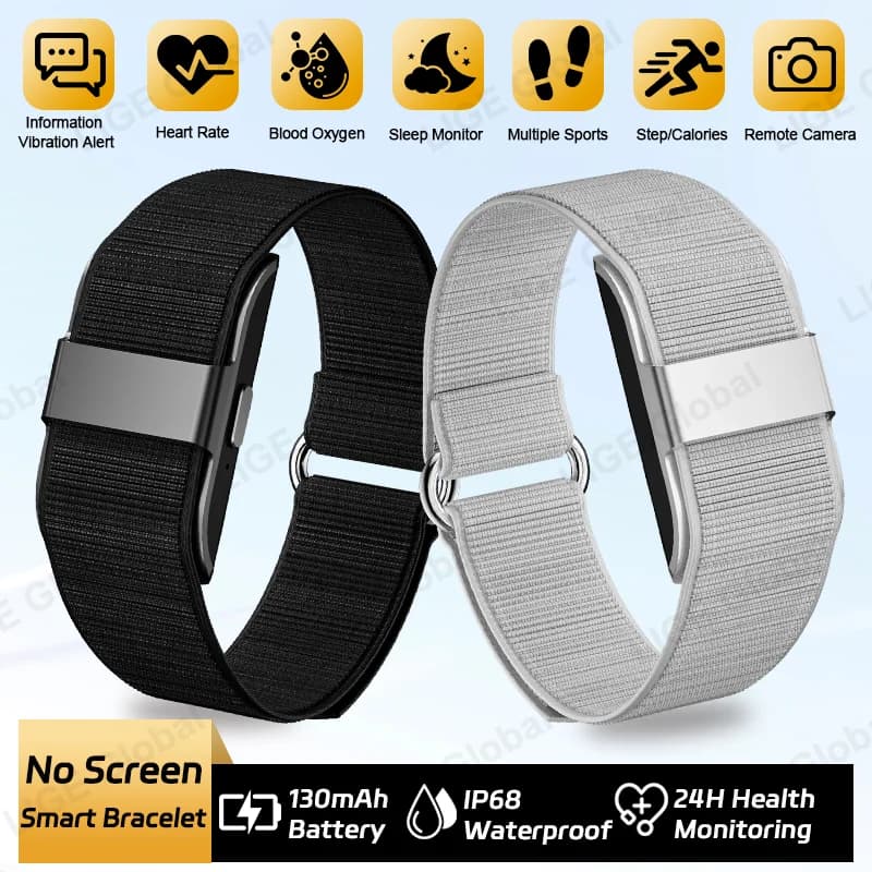 LIGE Smart Bracelet Waterproof Watches Band Running Pedometer Sports HRV Health Monitor Smartwatch Vibration Alarm Message Alert