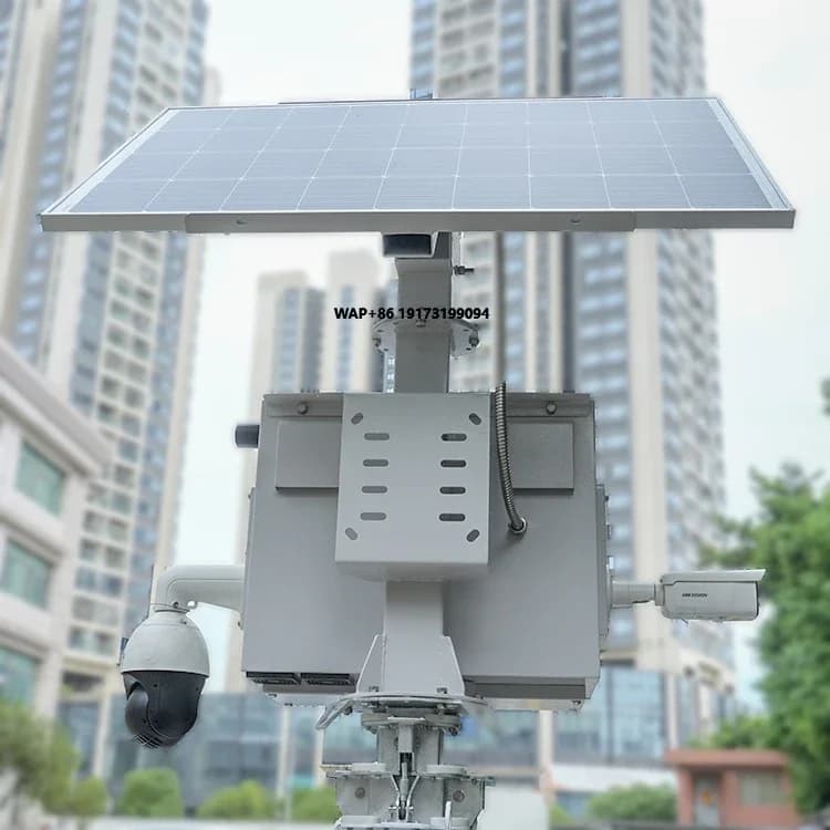 Telecamera di Sorveglianza Esterna a Energia Solare HD con Visione Notturna, Doppio PTZ, 4G WiFi, Scheda SIM, Avvisi, per Cantieri, con Scheda SD e Cloud