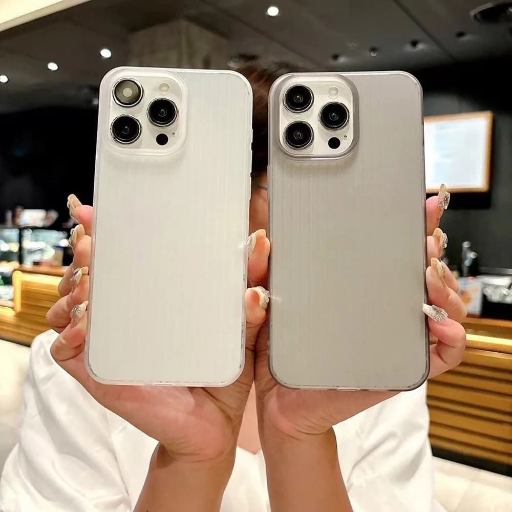 Custodia morbida in silicone con motivo ondulato di lusso per iPhone 16 15 14 13 12 Pro Max 11 Cover ultra sottile opaca trasparente Guscio antiscivolo