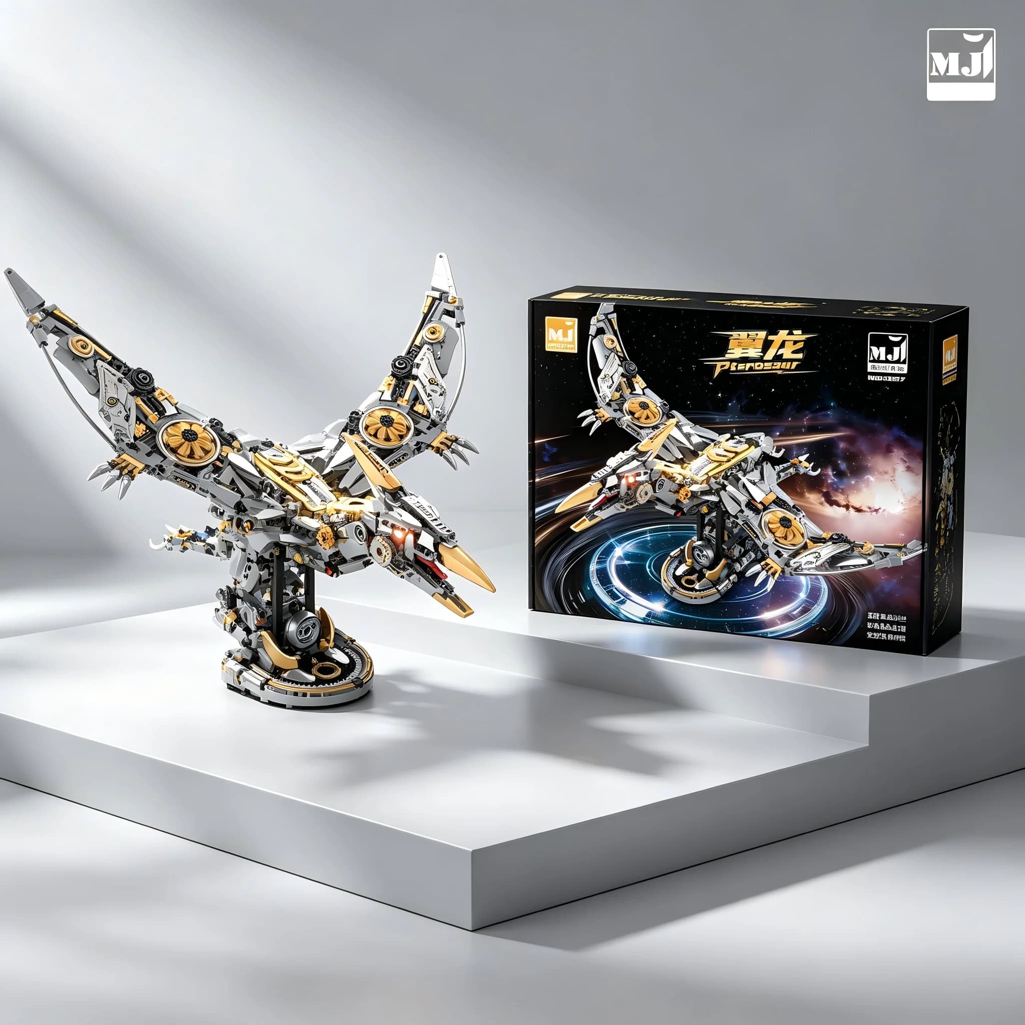 Creative MOC Mechanical Pterosaur Dinosaur Building Blocks Model 1266PCS Ornament Educational Birthday Gift for Kids