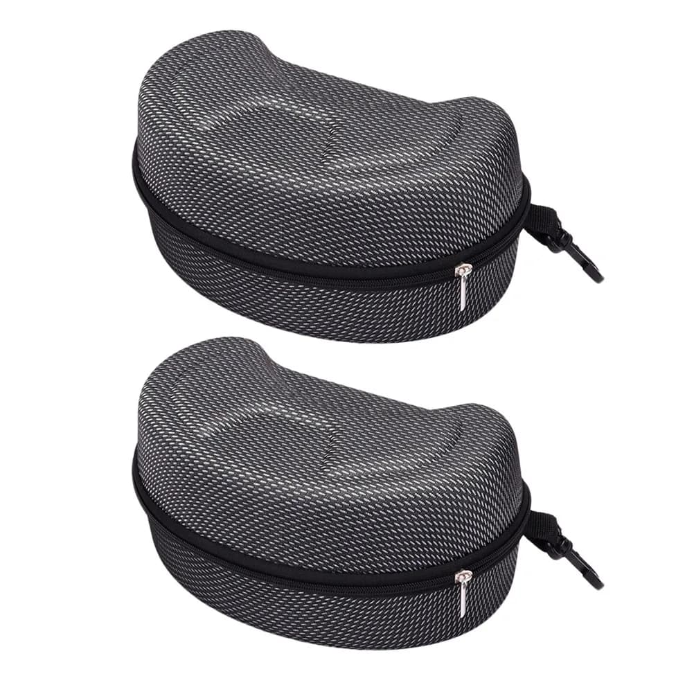 2Pcs Oversized Ski Goggles Case Hard Shell Motorcycle Goggle Box Waterproof Shockproof Large Capacity Outdoor