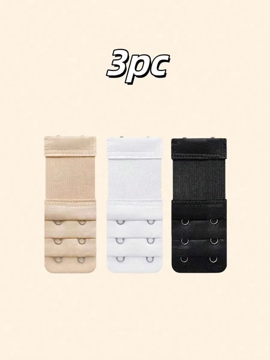 3Pcs/Set Bra Extender Hooks (Elongated), Underwear Accessories, Elongated, Adjustable, Underwear Extender Buckle, Bra Extension Bu