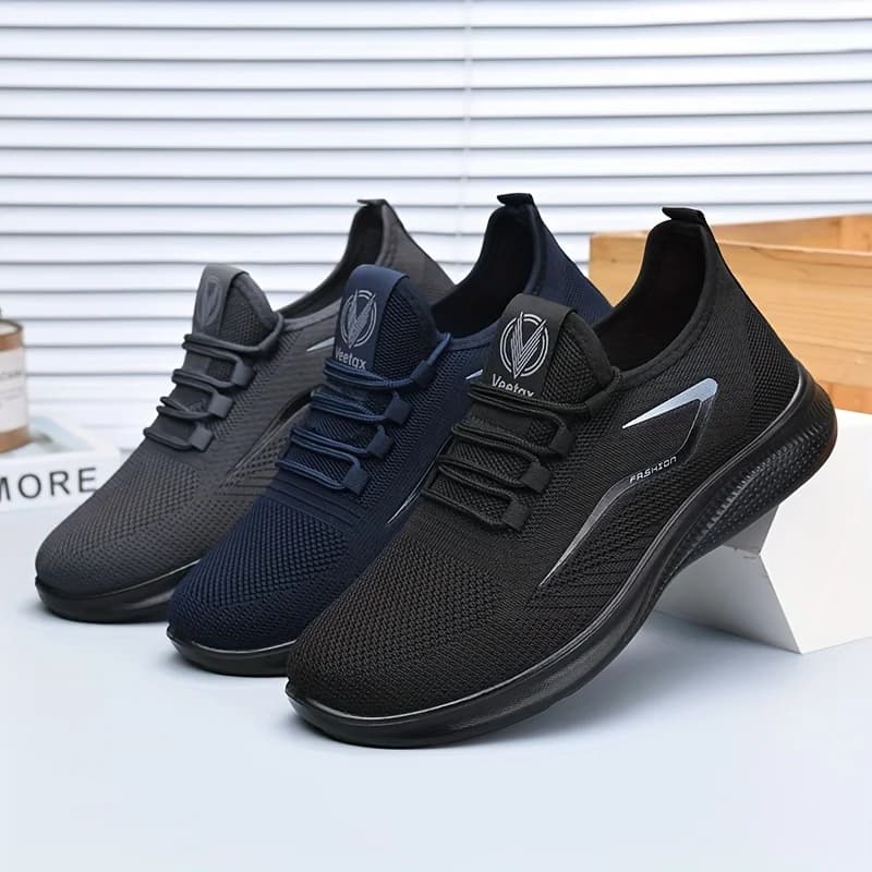 Scarpe da ginnastica da uomo in rete traspirante, slip-on, leggere, antiscivolo, casual, da corsa all'aperto, comode, per l'estate