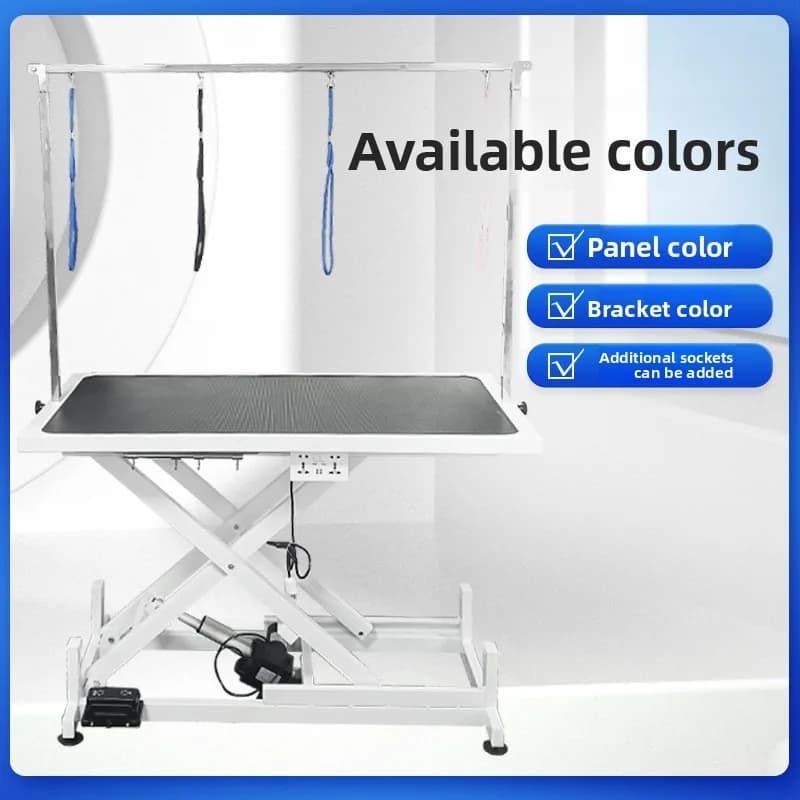 Professional Heavy Duty Hydraulic Pet Grooming Table, Low Height Electric Lift For Large Dogs Like Golden Retriever
