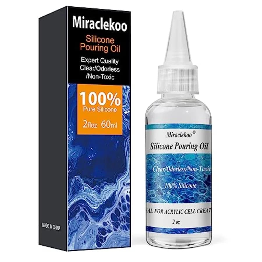 Silicone Pouring Oil Cell Activator Pure Silicone Oil for Cell Creation in Acrylic Paint, 2 oz