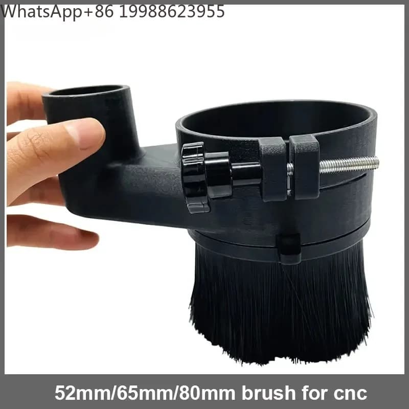 Spindle Shoe 52mm 65mm 80mm Diameter Dust Collector Dust Cover Brush For CNC Router