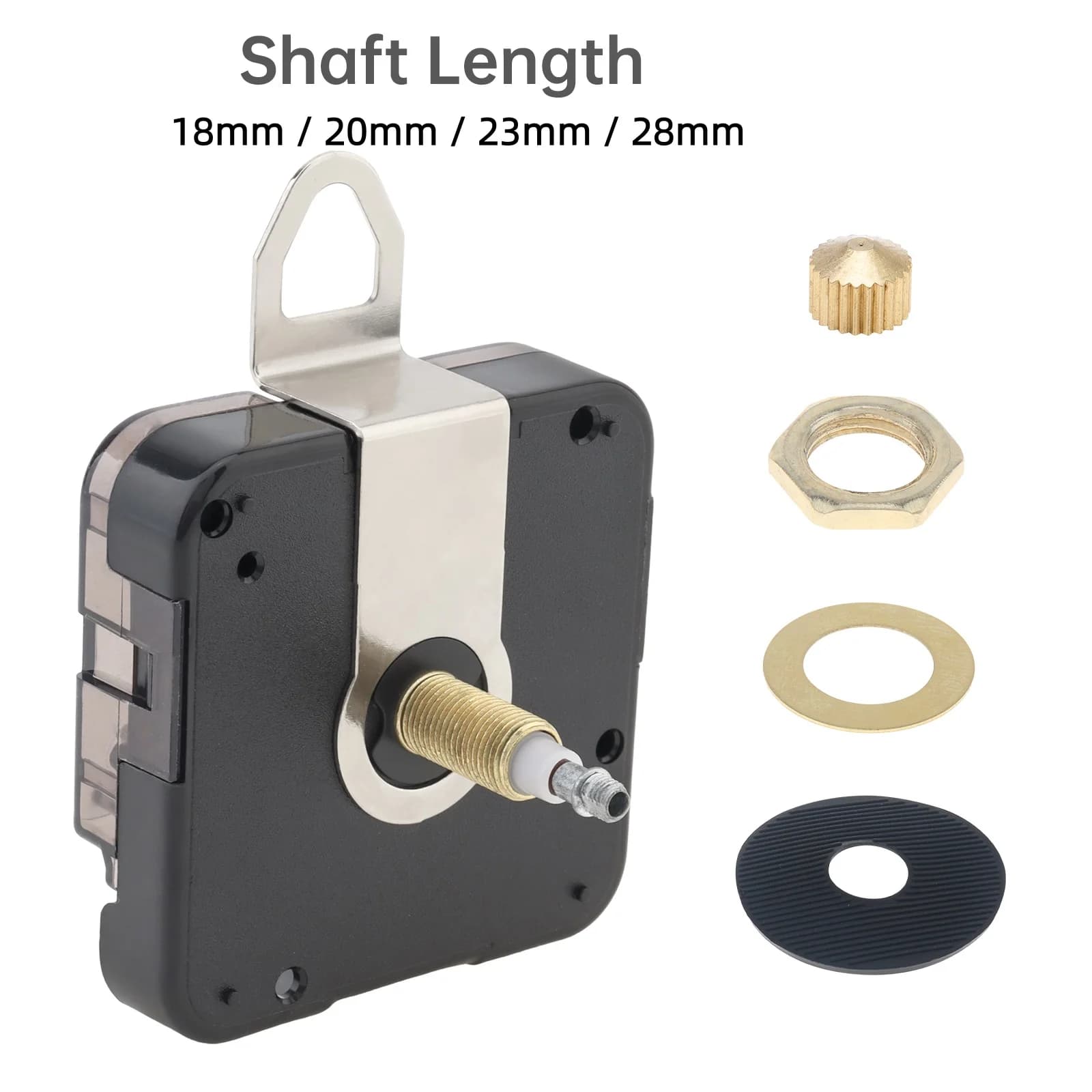 18/20/23/28mm Shaft Thread Quartz High Torque Battery Operated Clock Movement Mechanism Replacement for Wall Clock Motor Repair