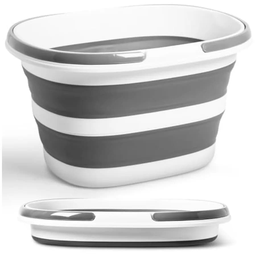 Manici pieghevoli, secchio per la pulizia salvaspazio, vasca pieghevole in silicone per lavanderia, campeggio, lavabo portatile