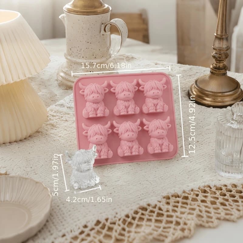 Fun And Entertaining Highland Yak Cow Molds Candles And Are Made of Heat-Resistant Silicone Material. Easy to Remove The Mold