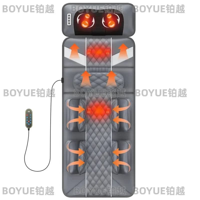 Electric Airbag Neck Back Waist Massager Mat Full Body Multifunctional Massage Cushion for Home Lounge Chair Relaxation
