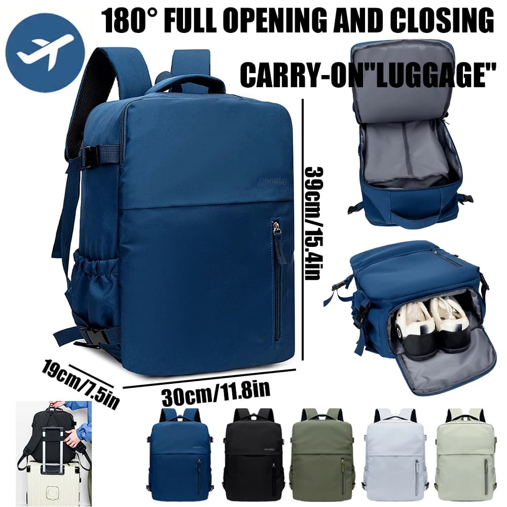 Travel backpack 40X30X20Cm, compatible with Ryanair, Easyjet and Wizardair (Selected Products)
