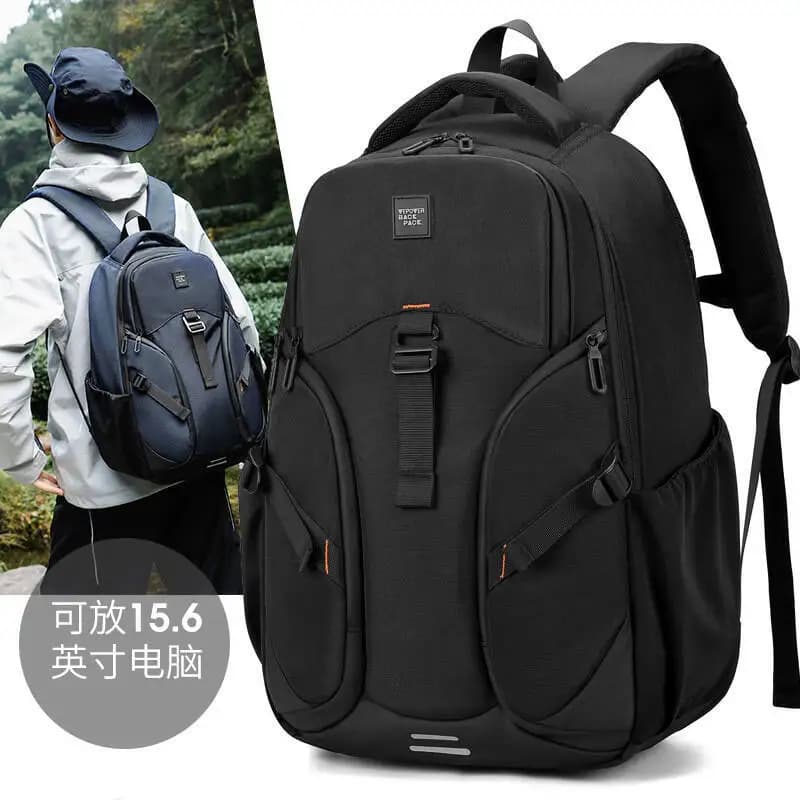Business Travel Men's Backpack Large Capacity Multi-compartment Computer Student Commuter Bag 15 Inch Laptop Capacity Pure Color
