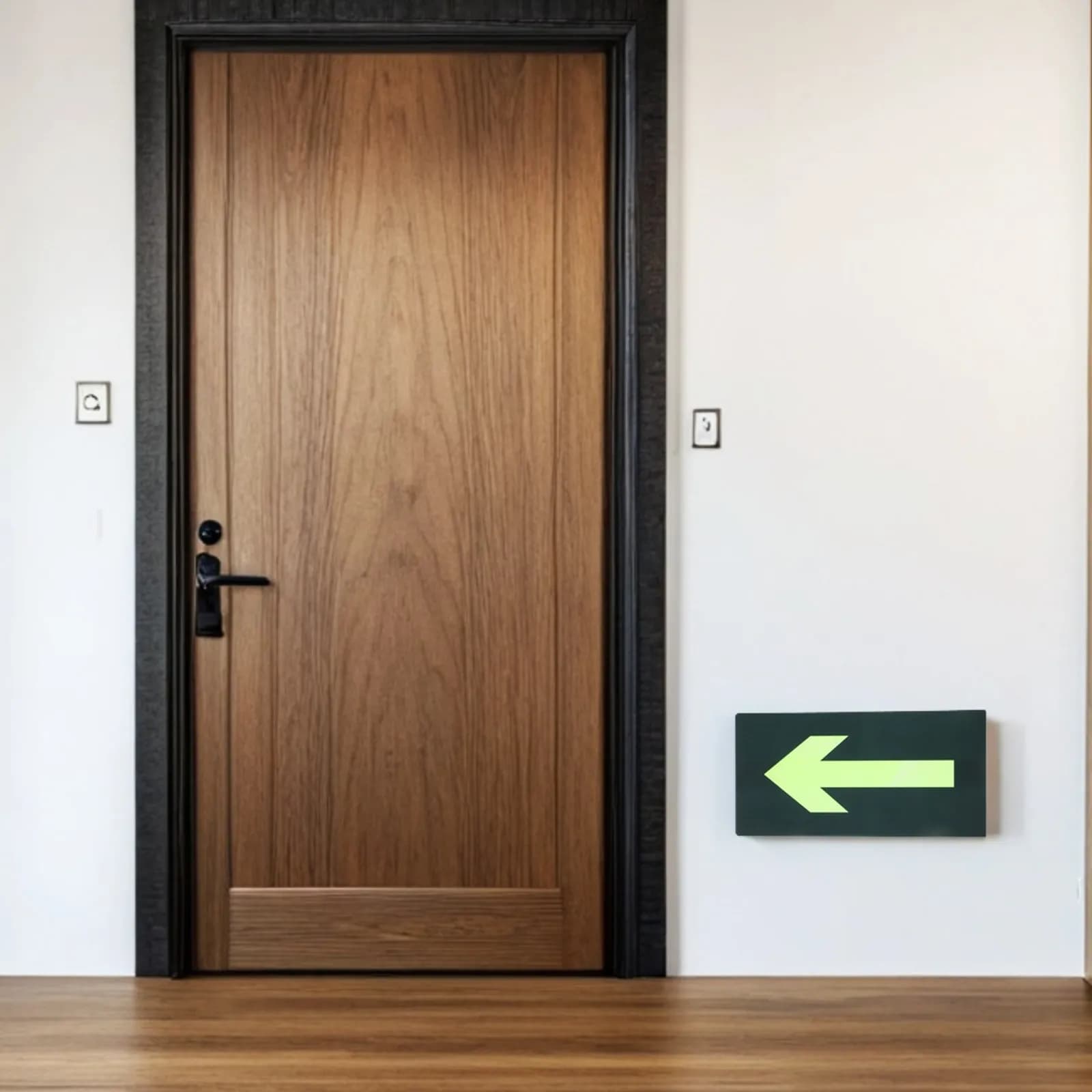 8 adesivi luminosi con freccia di uscita, che si illuminano al buio, impermeabili, autoadesivi, segnali di sicurezza per l'evacuazione in caso di incendio, per centri commerciali, supermercati
