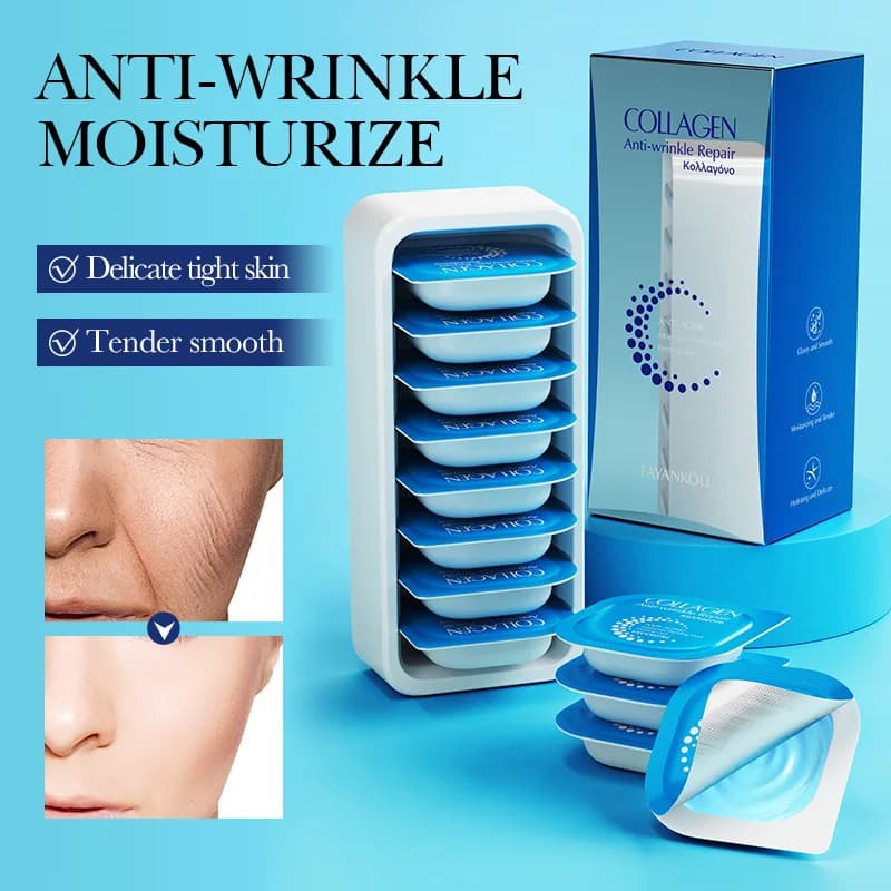 Maschera viso al collagene antirughe, riparatrice e idratante, maschera viso nutriente idratante e sbiancante.
