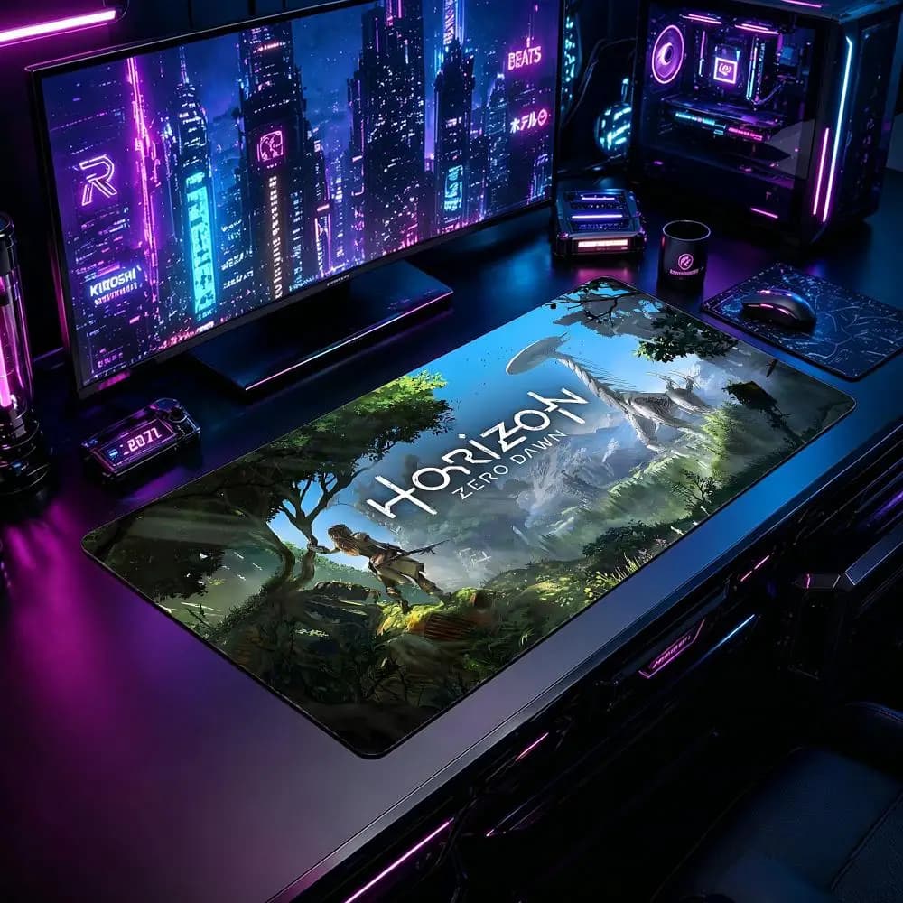 Tappetino per Mouse da Gaming HHorizon XXL, Grande Tappetino da Scrivania Antiscivolo in Gomma, Mousepad Esteso per PC e Laptop