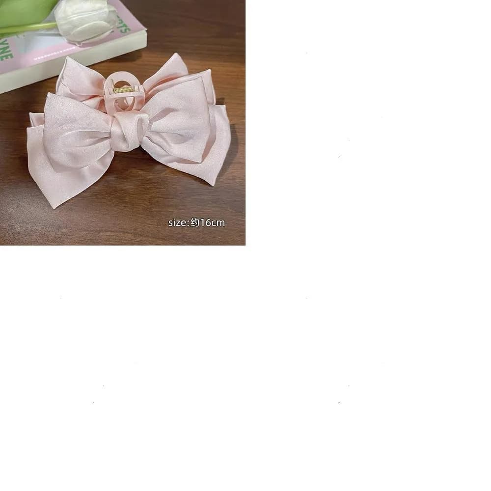 1Pc Sweet and Cute Claw Hair Clip for Women Summer Large Hairpin with High-end Headwear Feel Pearl Pink 160mm
