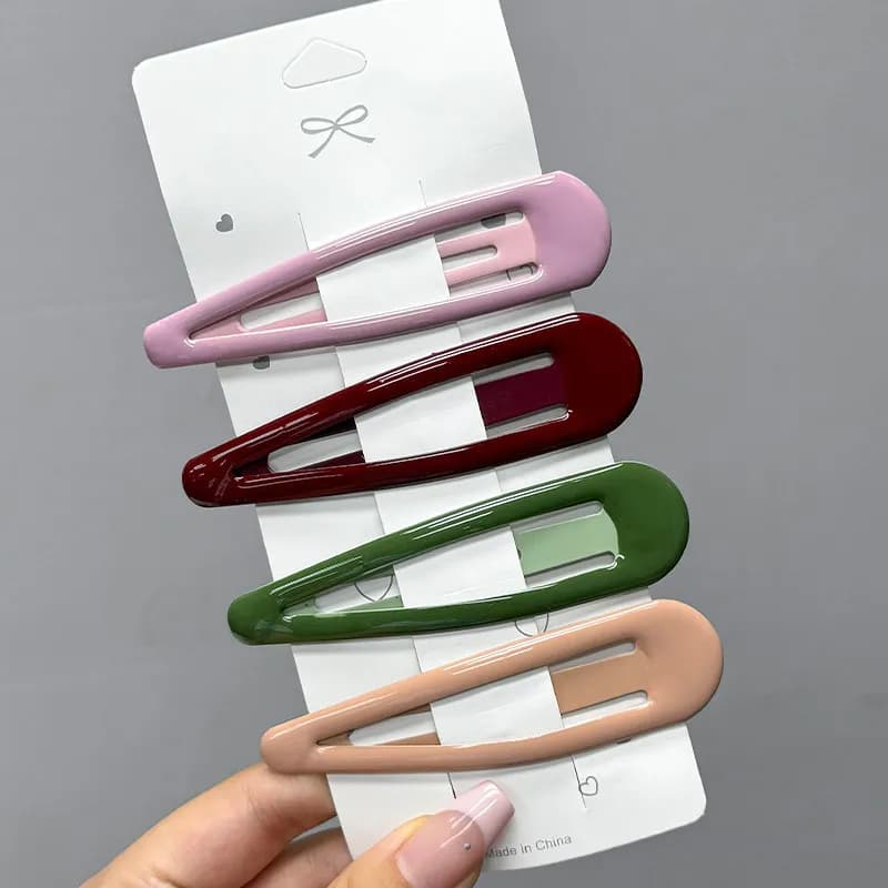 Fermagli per capelli oversize in metallo a scatto per donna, fermaglio a goccia triangolare BB per capelli spessi e pesanti, fermaglio laterale a ganascia, accessori per capelli