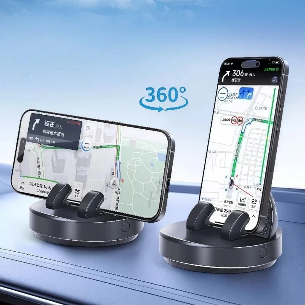 Supporto per Telefono da Cruscotto Auto, Organizzatore per Smartphone con Targa per Numero di Parcheggio