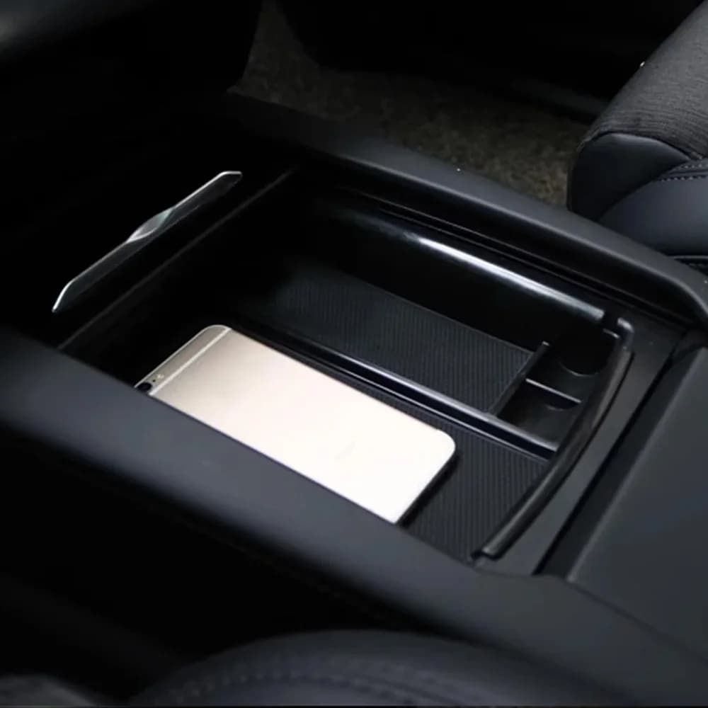 For Tesla Model X 2016 -2020 for Tesla Model S 2016 -2020 ABS Car Console Armrest Storage Box with Mats Modification Accessories