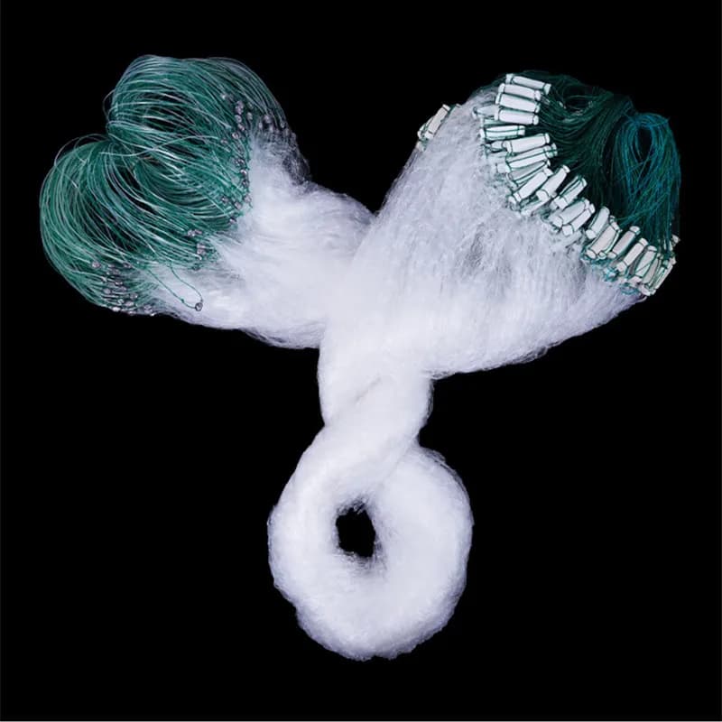 Trappola a rete per pesci rete a strato singolo pesca Carpfishing Fishnet Sport d'acqua dolce monofilamento articoli attrezzature materiale galleggiante